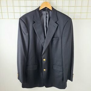 Brooks Brothers Brooksease Wool Navy Gold Button Blazer